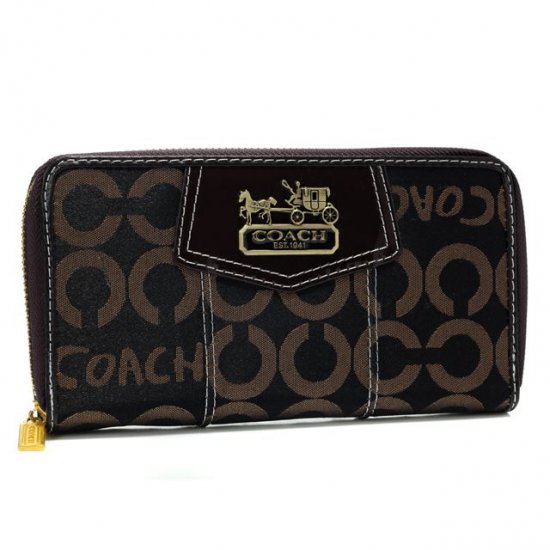 Coach In Signature Large Coffee Wallets AXN - Click Image to Close